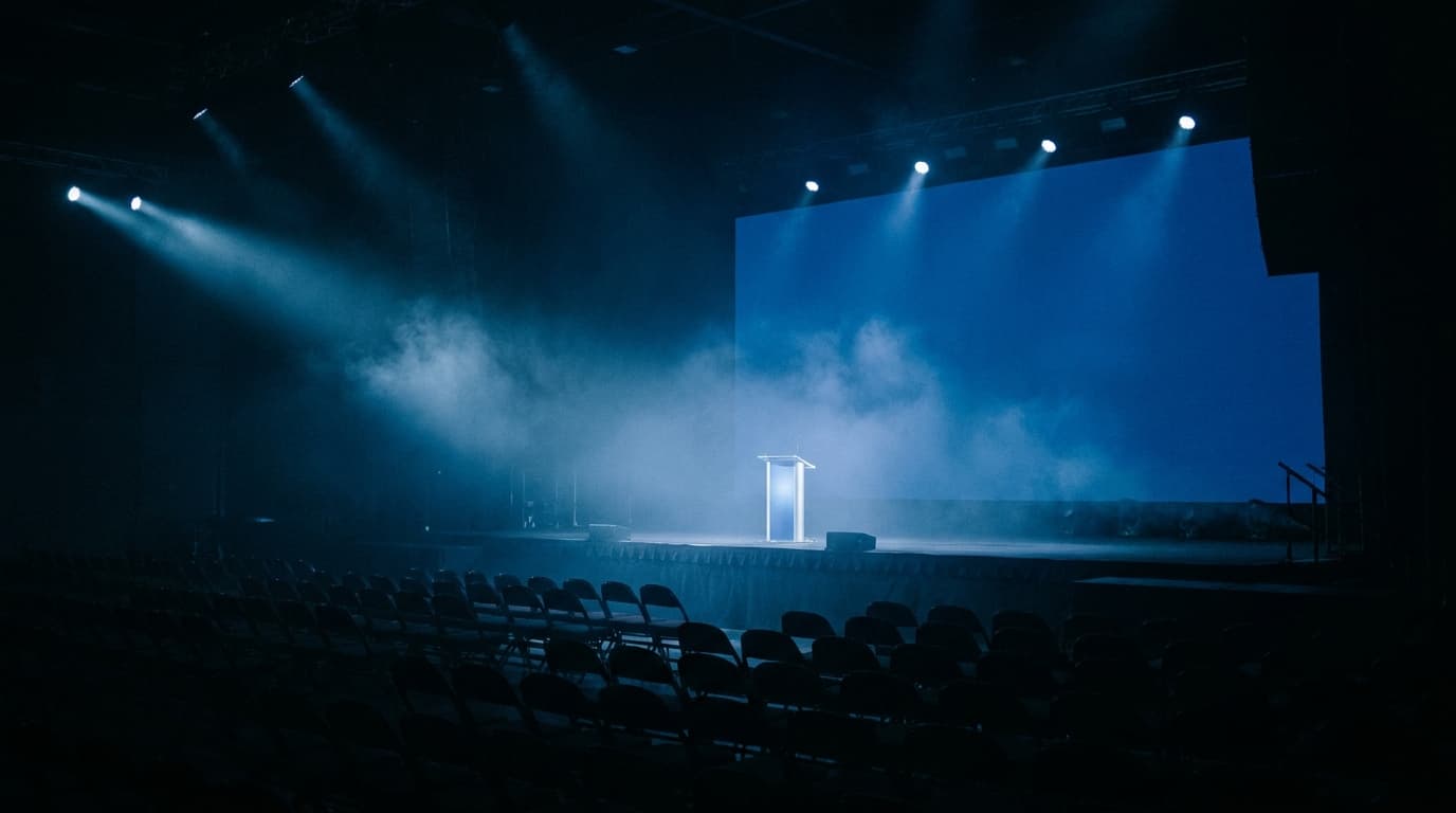 Bühne im Signal-Look — lokale Teams starten ihr Event im gemeinsamen HKM-Auftritt
